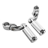 Harley Yamaha 1.25" Short Angled Highway Engine Guards Foot Pegs