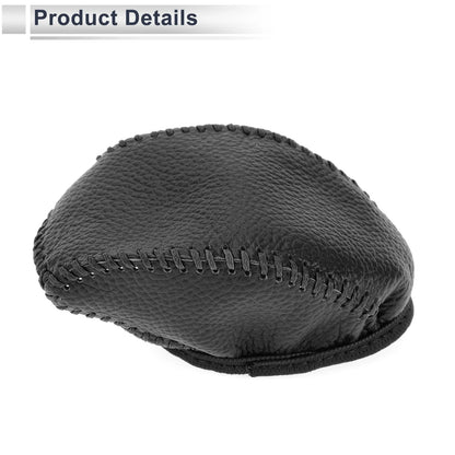 Gear Shift Knob Cover for Toyota RAV4 2019-2024 Pebbled Black Faux Leather