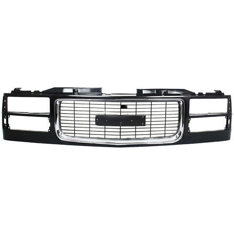 Grille Assy Black with Chrome Center For 94-98 GMC C1500