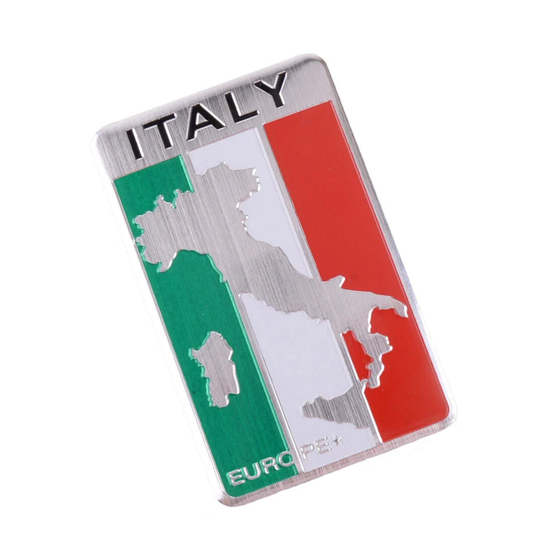 Car Truck 4 x Metal Italy Flag Badge Emblem Stickers