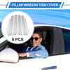 Hyundai Creta Ix25 (2020-2023) Silver Tone 6 Pcs Door Pillar Window Trim