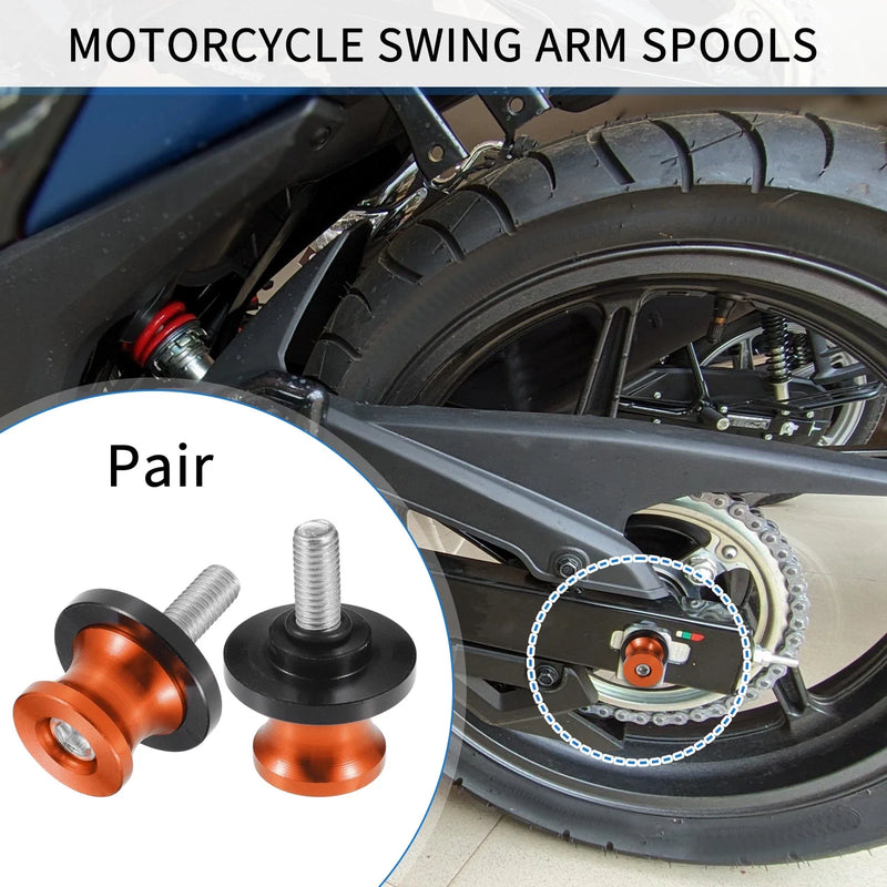 Motorbike Pair 8mm CNC Swingarm Spools Slider Stand