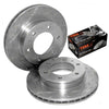 Mazda BT-50 Ute Front Dimpled Slotted Disc Rotors & Brake Pads