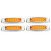 Truck Trailer 12V 4X Amber 12 LED Sealed Side Marker Clearance Lights