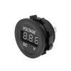 Motorcycle Car Voltmeter DC 12V 24V Green LED Round Panel
