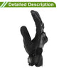 M / 1 Pair / Motorcycle Gloves Breathable Full Finger Goatskin Outdoor Black