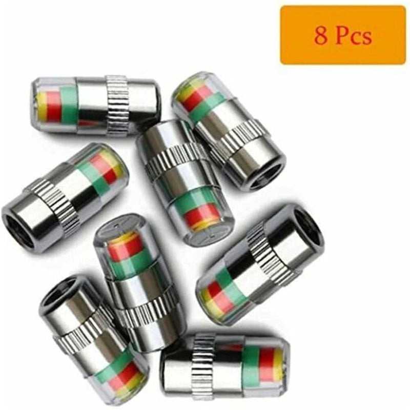 Car Valve Cap With Sensor Indicator, 3-Color Eye