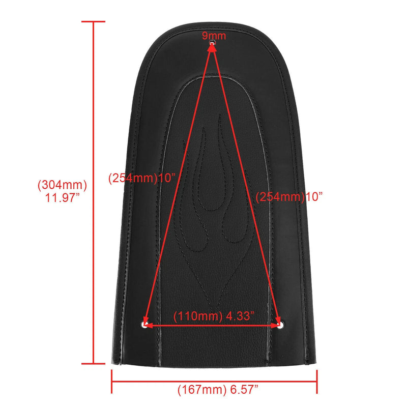 Harley Road Glide FLTRX Black PU Leather Rear Fender Bib Solo Seat (2008-2023)