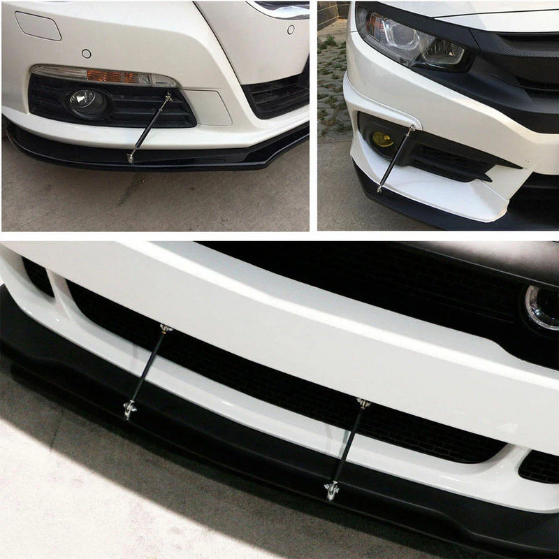 Dodge Charger Black Adjustable Bumper Lip Splitter Strut Rod Tie Support Bar