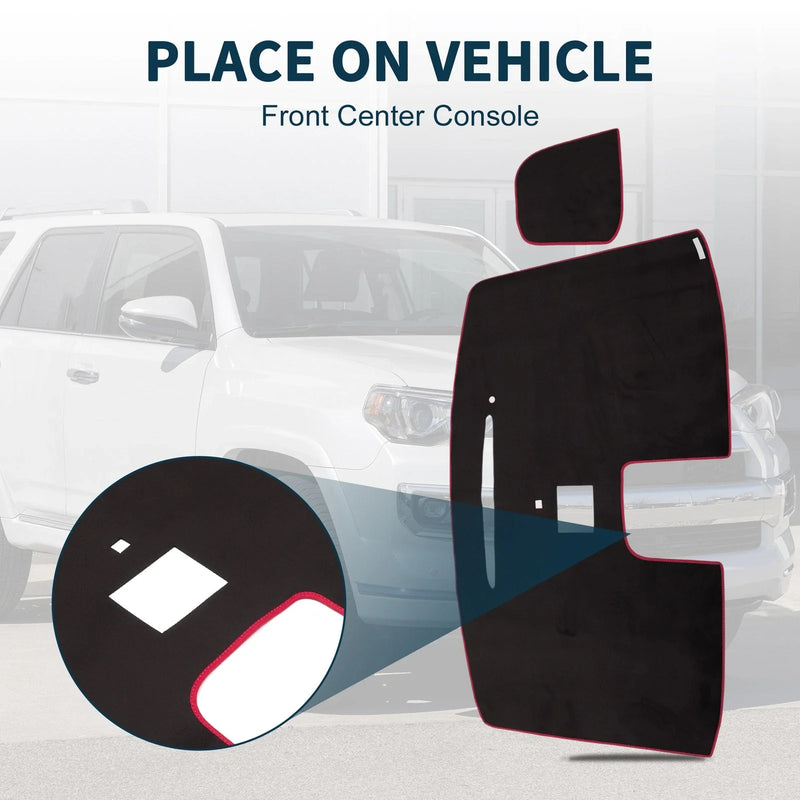 Mitsubishi DELICA D5 (2007-2019) - Black Red 1 Set Dashboard Cover Mat
