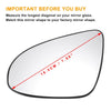Peugeot 108 Left Side White Mirror Glass w/ Back Non-heated