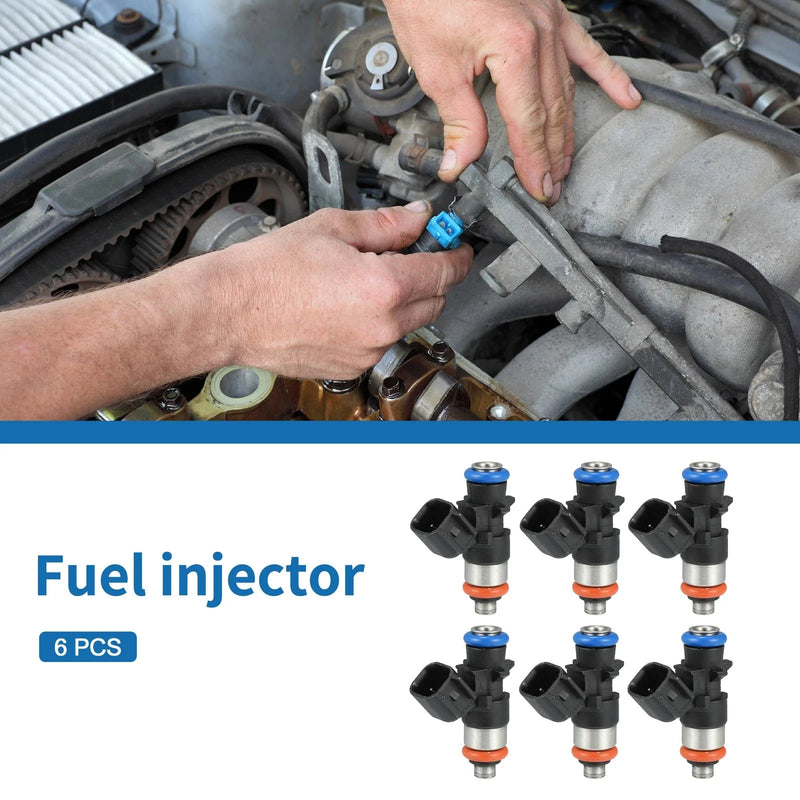 Dodge Challenger (2012-2019) - 6 x Black Injectors Fuel Injector 3.6L