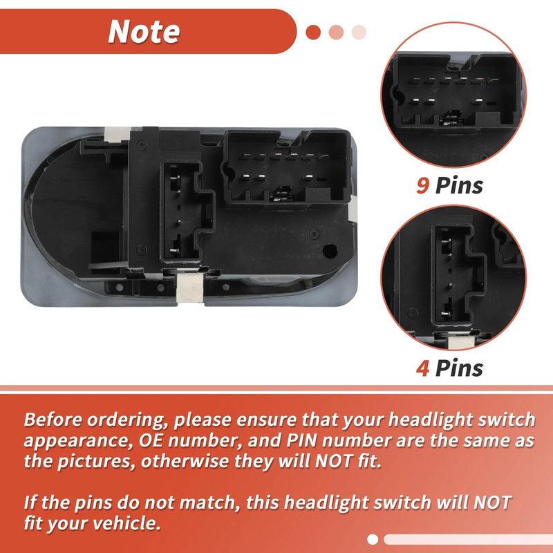 Ford F-250 F-350 Super Duty Headlight Switch (2003-2007)