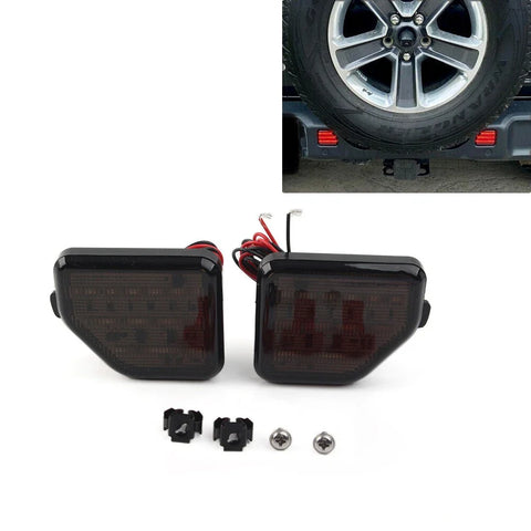 Jeep Wrangler JL Sahara Rubicon 2 x Rear Bumper Reflector Lights (2018+)