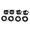 Jeep Wrangler 8 Pcs Black ABS Front Bumper Radar Probe Brackets (2018-2022)