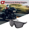 Set / Goggles / Motorcycle Riding Goggles Black Lens Black Gray Frame PC UV400