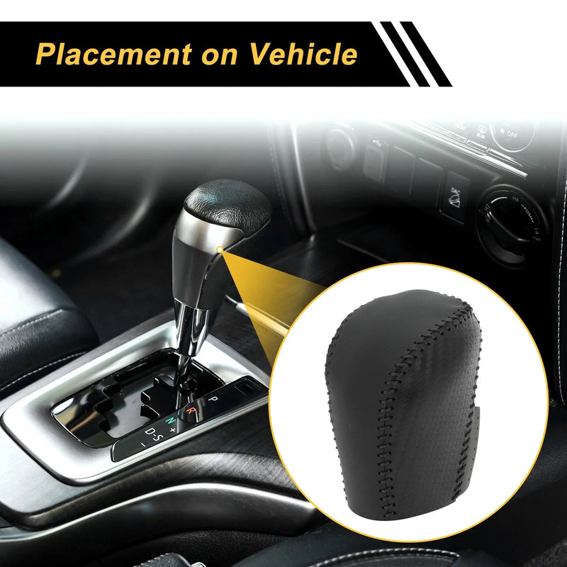 Honda Civic 2016-2021 Black Faux Leather Car Gear Shift Knob Cover