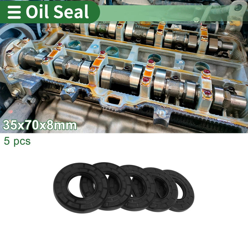 Oil Seal Rotary Shaft Seal NBR Rubber 35x70x8mm High Pressure Black