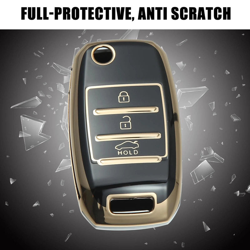 KIA Sorento, Carens (2013-2014) Black Silicone Key Fob Case Cover