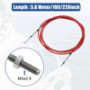 Make Model 2 x Marine Throttle Shift Control Box Cable Red Steel