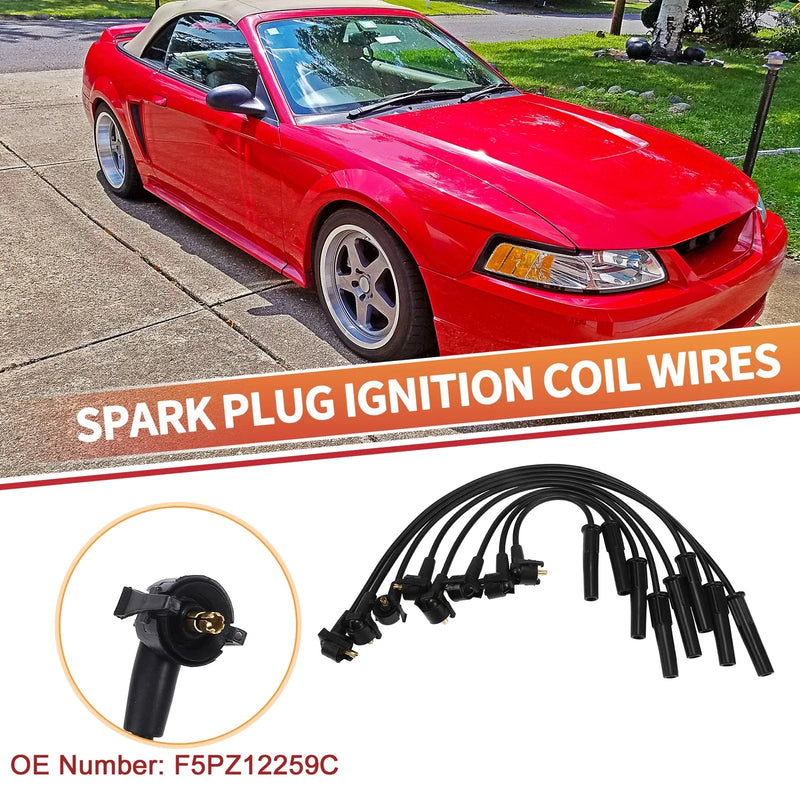 Ford Mustang 8 x Spark Plug Wire Ignition Coil Cables