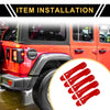 Jeep Wrangler JL JLU (2018-2022) Red Set of 2 Door Tailgate Handle Covers