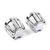 Harley Softail Touring Street Glide Chrome Front Cut Axle Nut Cap Covers