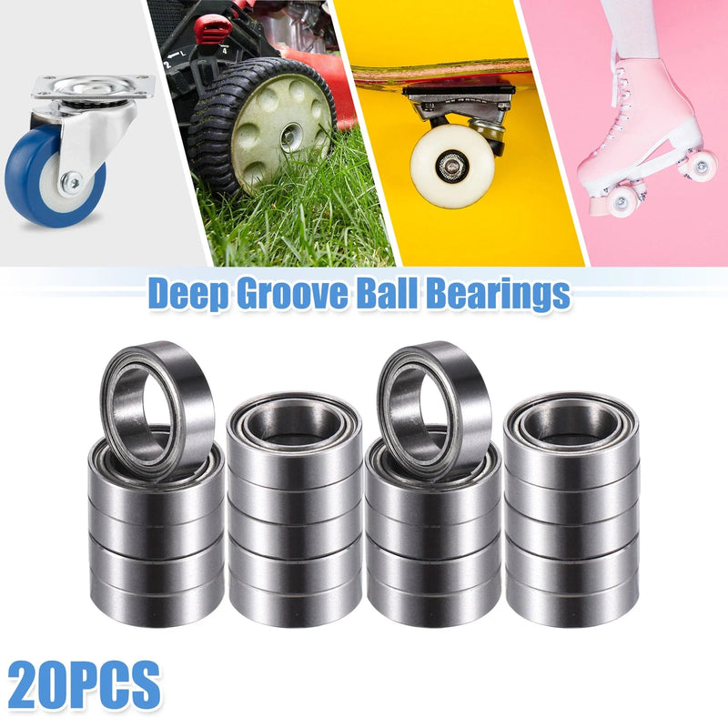Car MR128ZZ 20 Pcs 8x12x3.5mm Double Metal Shield Ball Bearings