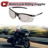 1 Pc Motorcycle Riding Goggles Light Gray Lens Black Gray Frame