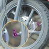 Motorcycle Pair 11.3mm Purple 90 Degree Vacuum Tire Valve Stems Caps