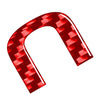 Car Badge Emblem Carbon Red Alphabet Letter Decals Stickers