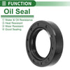 Oil Seal 35x55x12mm Seal Ring Rotary Shaft Seal NBR Rubber Black 5 Pcs