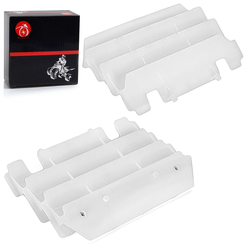 Kawasaki KX125 KX250 Pair White Radiator Louvers Guards (1997–2005)