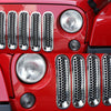 Jeep Wrangler JK Unlimited 7x Front Insert Mesh Grille Cover (2007-2015)