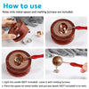 Candle Sealing Wax Furnace Melting Spoon Tool & Stamp Set