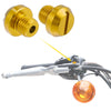 Universal Motorcycle M10 Mirror Hole Screws Mirrors Caps Negative Gold Tone