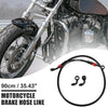 Motorcycle 1 Set Brake Line Hose 90cm Black Red
