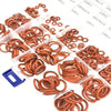 Flanges O Ring 225pcs Red Silicone Assortment