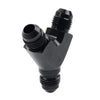 Car 6AN AN6 Black Fuel Block Flare Union Fitting Adapter