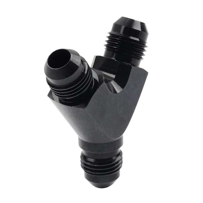 Car 6AN AN6 Black Fuel Block Flare Union Fitting Adapter