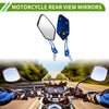 M8 / M10 M8/M10 Rear View Mirror Polygonal Shape Blue Aluminum Alloy Plastic