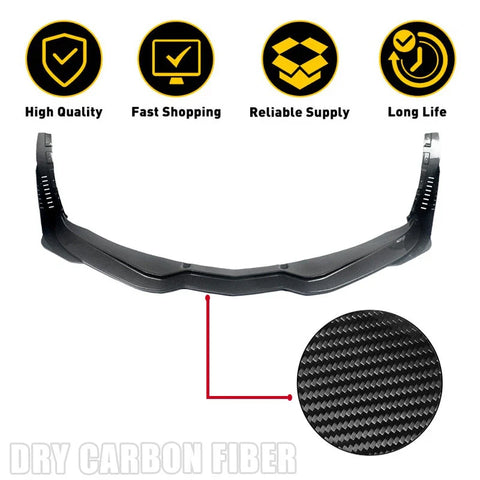 Corvette C7 Z06 Carbon Look Front Lip Splitter & Side Winglets (2014-2019)
