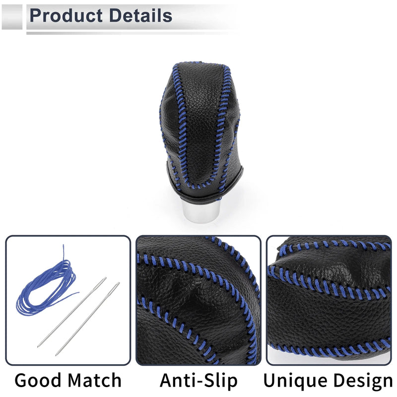 Subaru Impreza (2017-2023) Pebbled Black Blue Car Gear Shift Knob Cover