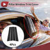 Honda City (2003-2008) Black 4 Pcs Car Door Pillar Window Trim