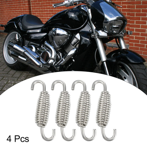 Motorcycle 4 Pcs 55mm 2.17" Motorcycle Muffler Exhaust Pipe Spring