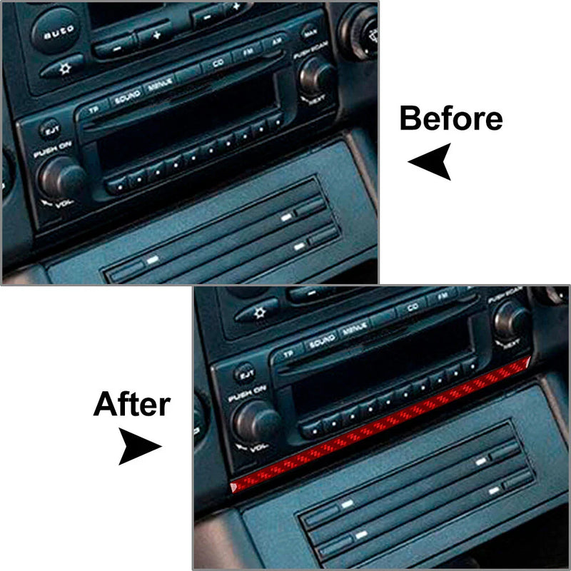 Porsche Boxster 1998-2004 Red Radio Console Panel Cover Trim