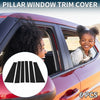 Toyota Sienna (2011-2020) Black 6 Pcs Door Pillar Window Trim