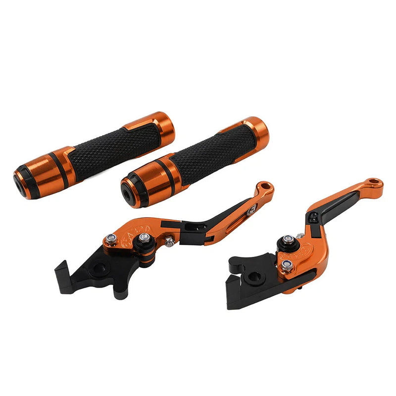 BMW S1000XR Orange Extendable Brake Clutch Lever Grip Set (2015-2021)