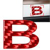 Car Badge Emblem Red Alphabet Letter B Decal Sticker