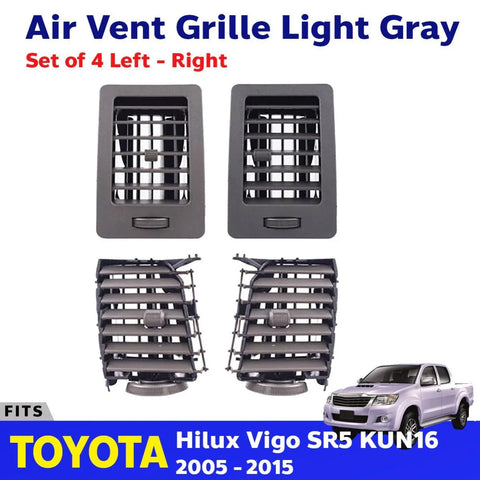 Air-Condition Grill A/C Vent Grille Gray Fits Toyota Hilux Kun SR5 UTE 2005-2015